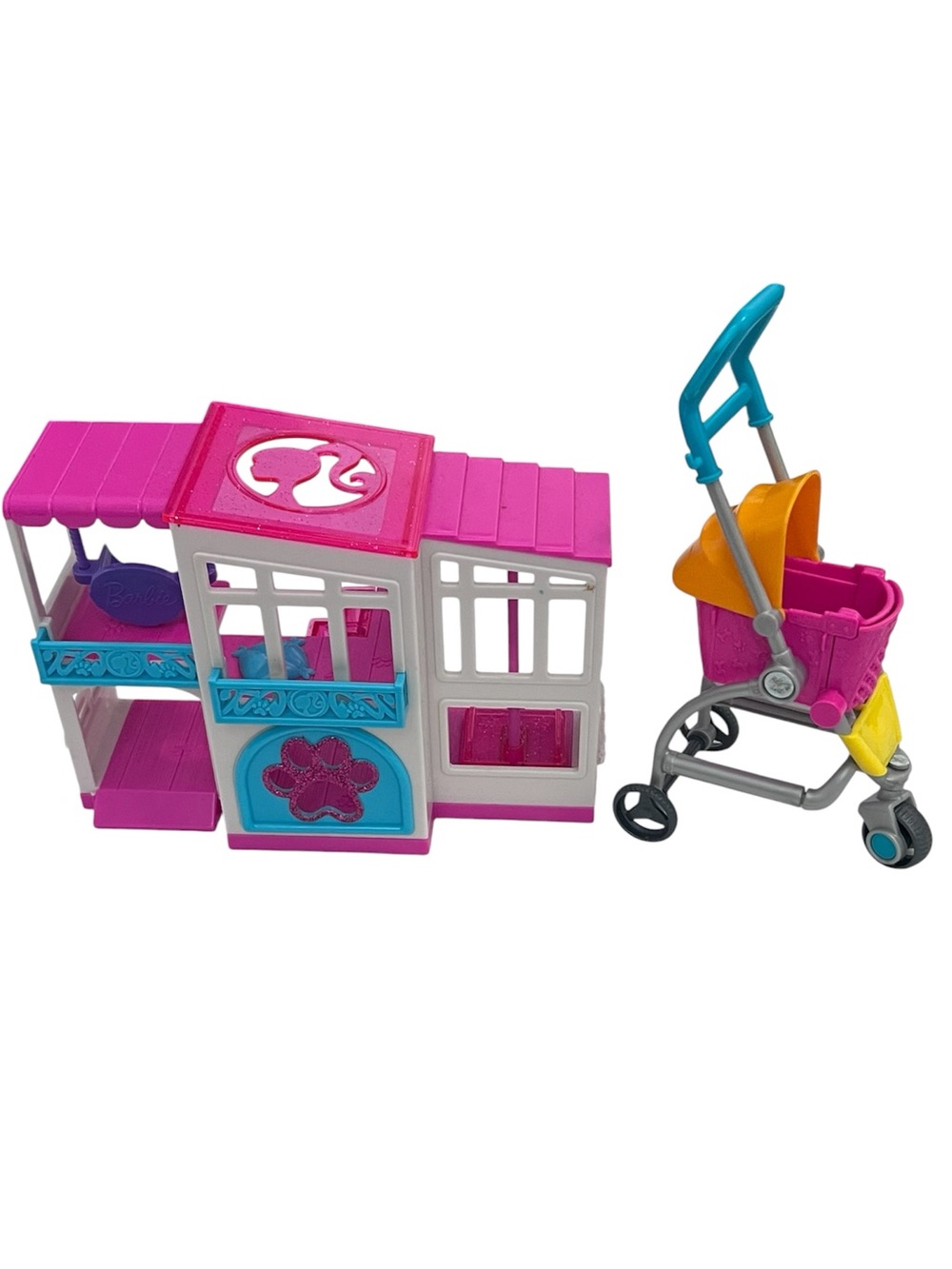 Barbie Loves Pets Playhouse and Barbie Stroll 'N Play Pups Dog Stroller